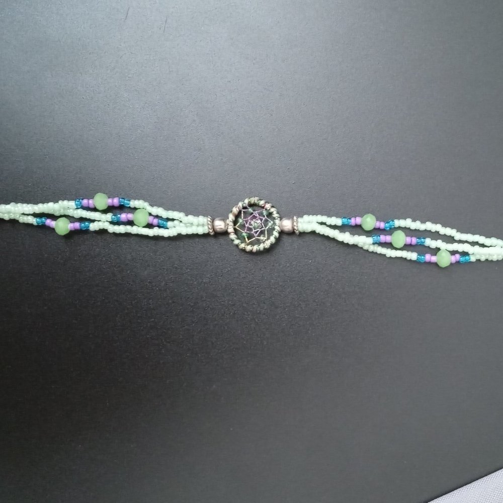 Vibrant Green Beaded Summer/Beach Bracelet